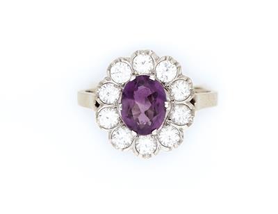 Amethyst Brillant Damenring - Klenoty a náramkové