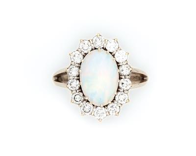 Opal Brillant Damenring - Schmuck und Uhren