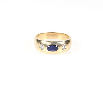 Brillant Saphir Ring zus. ca. 1,05 ct - Jewellery and watches