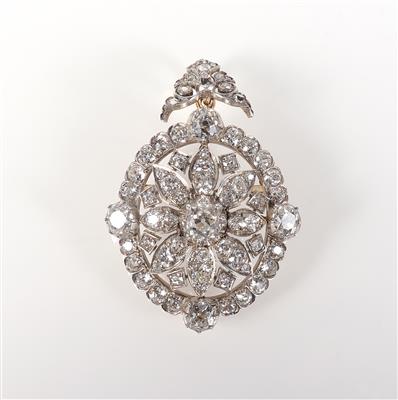 Exquisiter Altschliffbrillant Diamant Anhänger - Große und kleine Kostbarkeiten