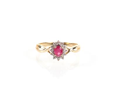Rubin Diamant Damenring - Jewellery and watches