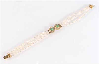 Smaragd Diamant Kulturperlen Armband - Jewellery and watches