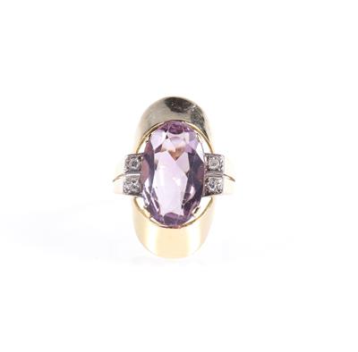 Amethyst Brillant Damenring - Schmuck und Uhren