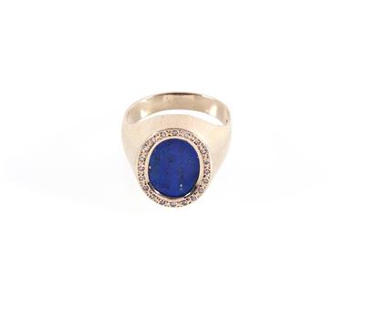 (Beh.) Lapis Lazuli Diamant Ring - Klenoty a náramkové