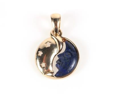 Lapis Lazuli Anhänger "Mond  &  Sterne" - Jewellery and watches