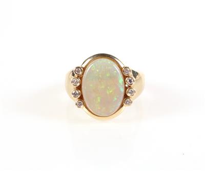 Opal Brillant Damenring - Schmuck und Uhren