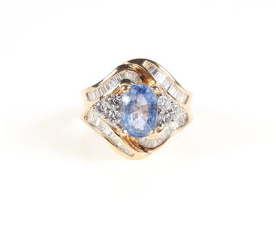 Saphir Brillant Diamant Damenring - Gioielli e orologi