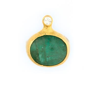 Smaragd Brillant Damenring - Klenoty a náramkové