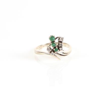 Smaragd Diamant Damenring - Gioielli e orologi
