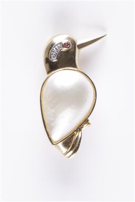 Brillant Anhänger Mabeperle "Kolibri" - Schmuck und Uhren
