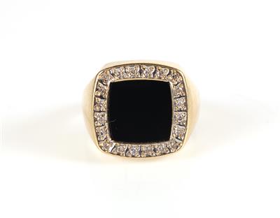 Onyx Diamant Ring - Klenoty a náramkové
