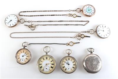 Konvolut Taschenuhren mit Schlüsselaufzug - Jewellery and watches