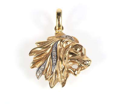 Diamant Anhänger "Löwenkopf" - Jewellery and watches
