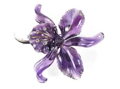 Blumenbrosche "Orchidee" - Schmuck und Uhren Muttertagsspecial