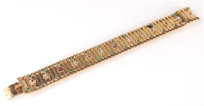 Diamant Farbstein Armband "Blümchen" - Gioielli e orologi