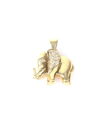 Brillant Anhänger "Elefant" - Schmuck und Uhren