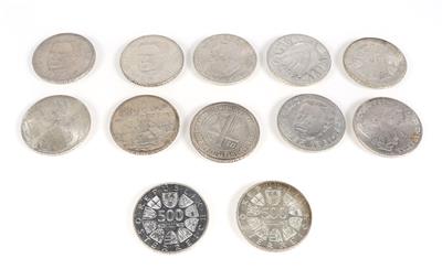 12 Silbermünzen ATS 500,- - Jewellery and watches