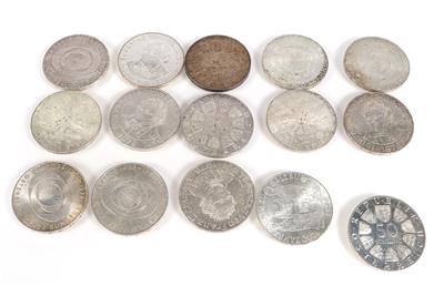 15 Silbermünzen ATS 50,- - Schmuck und Uhren