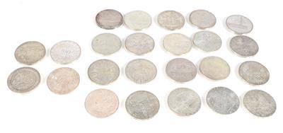 24 Silbermünzen ATS 100,- - Schmuck und Uhren