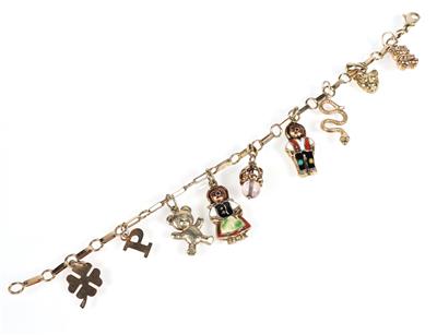 Bettelarmkette mit 9 verschiedenen Anhängern - Jewellery and watches