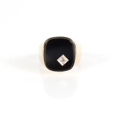 Onyx Brillant Herrenring - Schmuck und Uhren