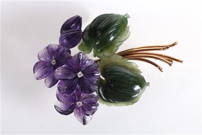 Blumenbrosche "Veilchen" - Klenoty a náramkové