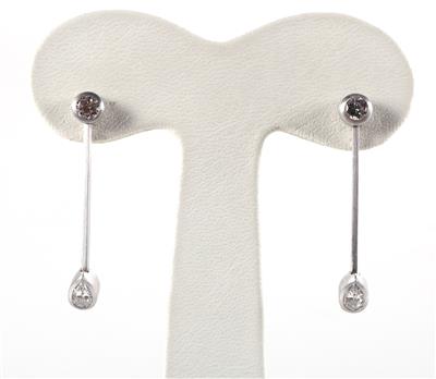 Moderne Brillant Diamant Ohrsteckgehänge - Schmuck und Uhren