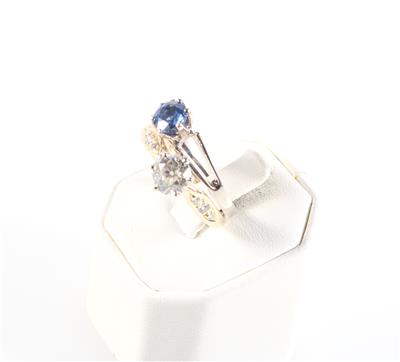 Saphir Diamant Brillant Damenring - Klenoty a náramkové