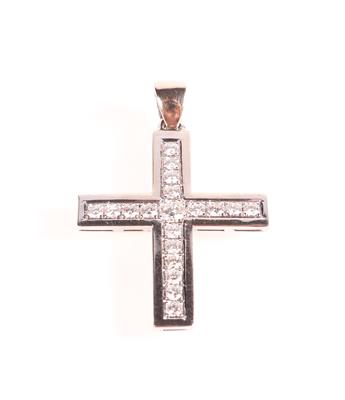 Brillant Kreuz zus. ca. 0,75 ct - Jewellery and watches