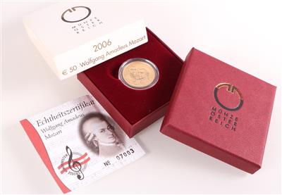Goldmünze 50 Euro "Wolfgang Amadeus Mozart" - Gioielli e orologi