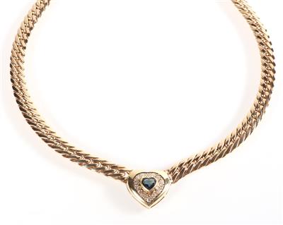 Saphir Brillant Collier "Herz" - Klenoty a náramkové