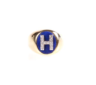 Brillant Lapis Lazulig Ring "H" - Gioielli e orologi