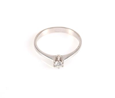 Brillantsolitär ca. 0,12 ct (grav.) - Schmuck und Uhren