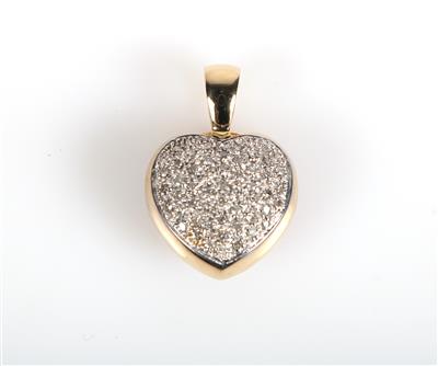 Diamant Rubin Anhänger "Herz" - Schmuck und Uhren