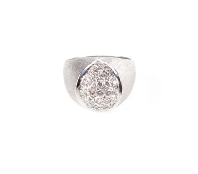 Brillantring graviert ca. 0,57 ct - Schmuck und Uhren