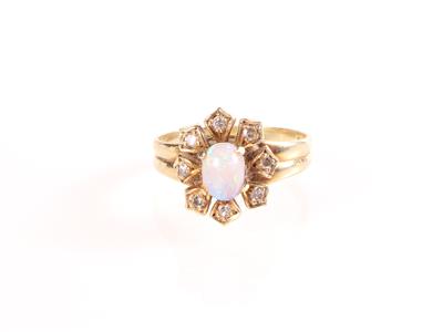 Opal Diamant Damenring - Klenoty a náramkové