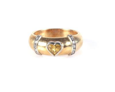 Brillant Saphir Damenring "Herz" - Große und kleine Kostbarkeiten