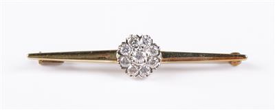 Brillant Brosche "Blume" zus. ca. 0,65 ct - Klenoty a náramkové