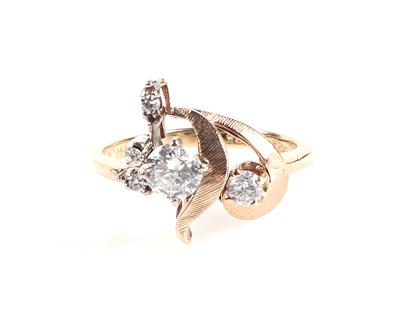 Brillant Diamant Damenring zus. ca. 0,60 ct - Jewellery and watches