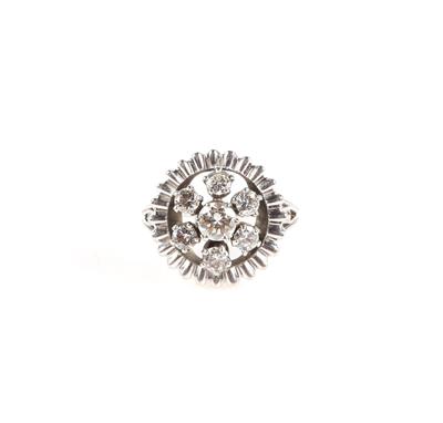 Brillant Damenring zus. ca. 1,10 ct - Gioielli e orologi