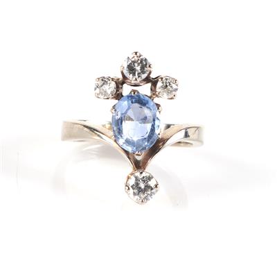 Brillant Diamant Saphir Damenring - Klenoty a náramkové