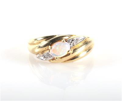 Opal Diamant Damenring - Schmuck und Uhren