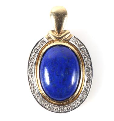 (Beh.) Lapis Lazuli Diamant Anhänger - Schmuck und Uhren