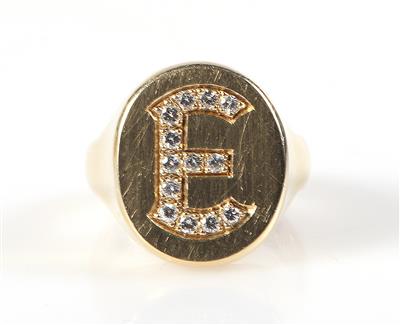 Brillant Ring Buchstabe "E" - Gioielli e orologi