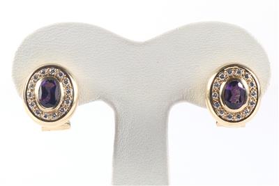 Amethyst Brillant Ohrclips - Gioielli e orologi