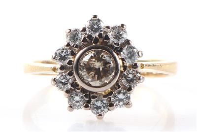 Brillant Damenring zus. 0,65 ct - Gioielli e orologi