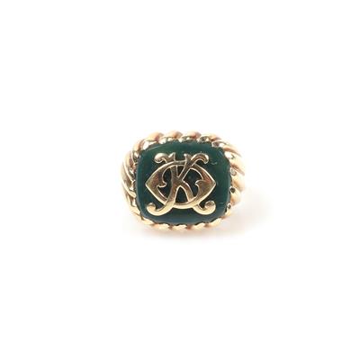 Monogrammring "K. O." - Jewellery and watches