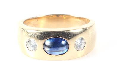 Saphir Brillant Ring - Schmuck und Uhren