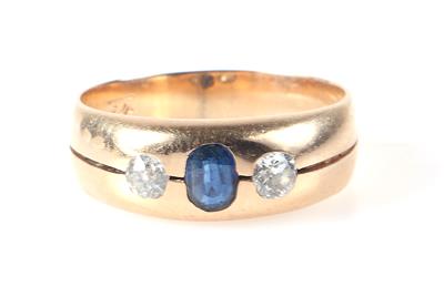 Saphir Brillant Ring - Schmuck und Uhren