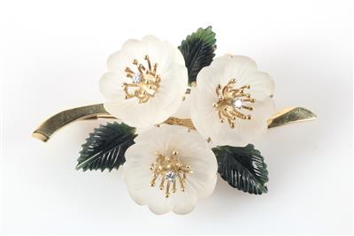 Brillant Blumenbrosche - Jewellery and watches